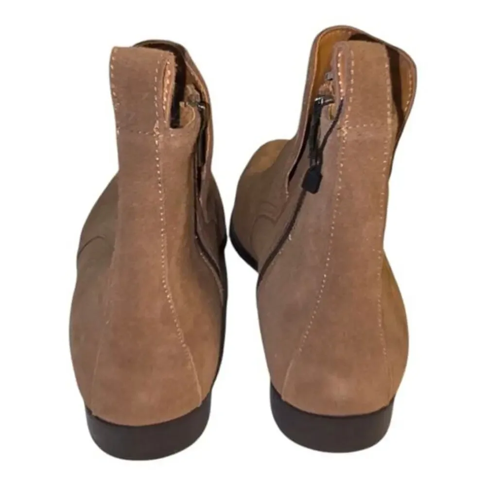 Zara Men's Tan Suede Leather Chelsea Boots Size EU 45 US 11 NEW‎